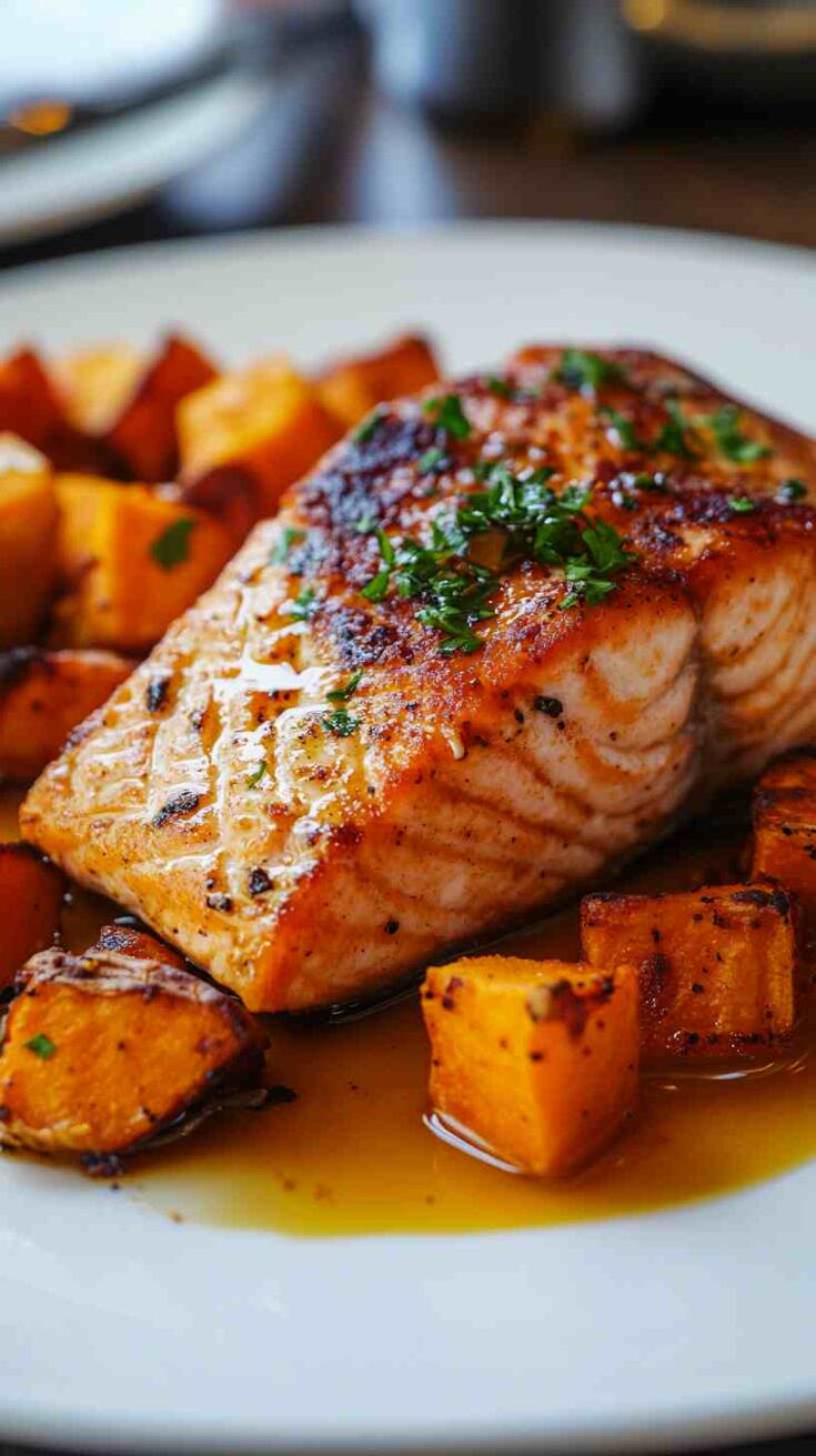 Honey Glazed Air Fryer Salmon