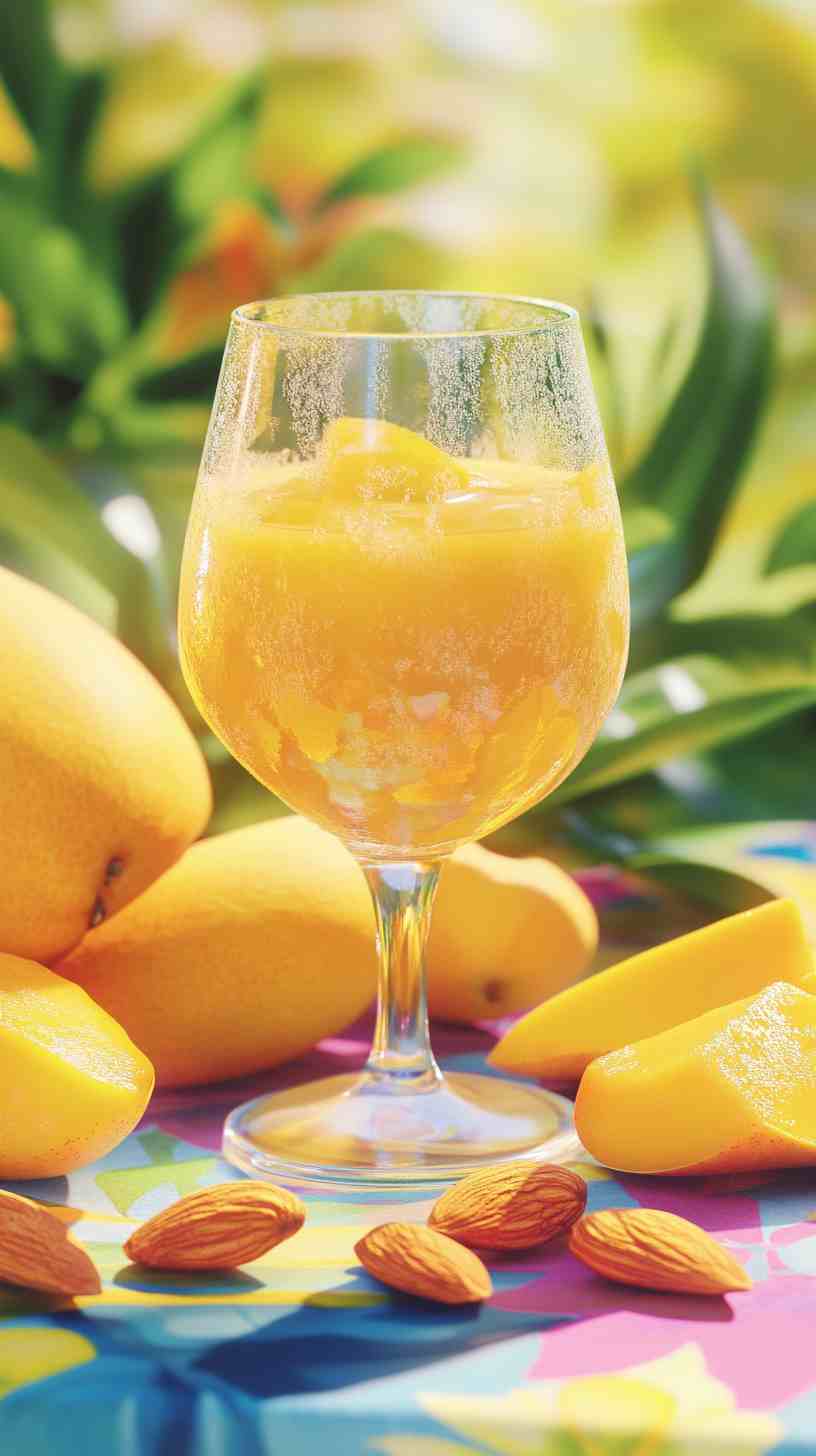 Honey Mango and Almond Smoothie