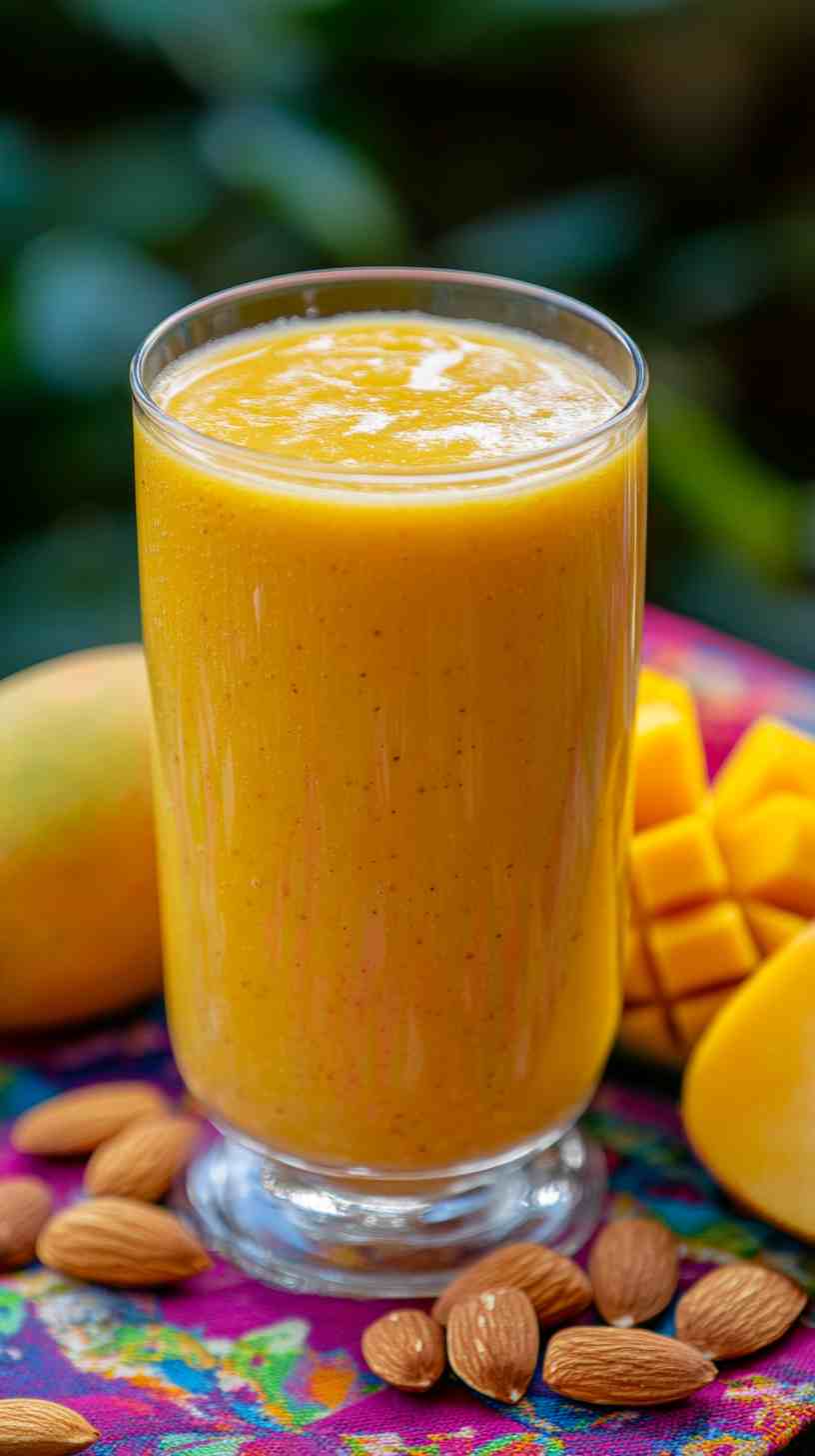 Honey Mango and Almond Smoothie