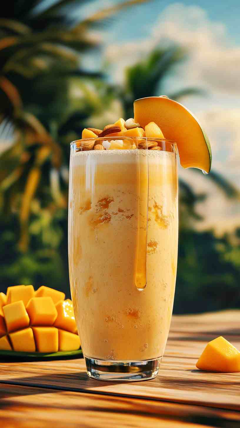 Honey Mango and Almond Smoothie