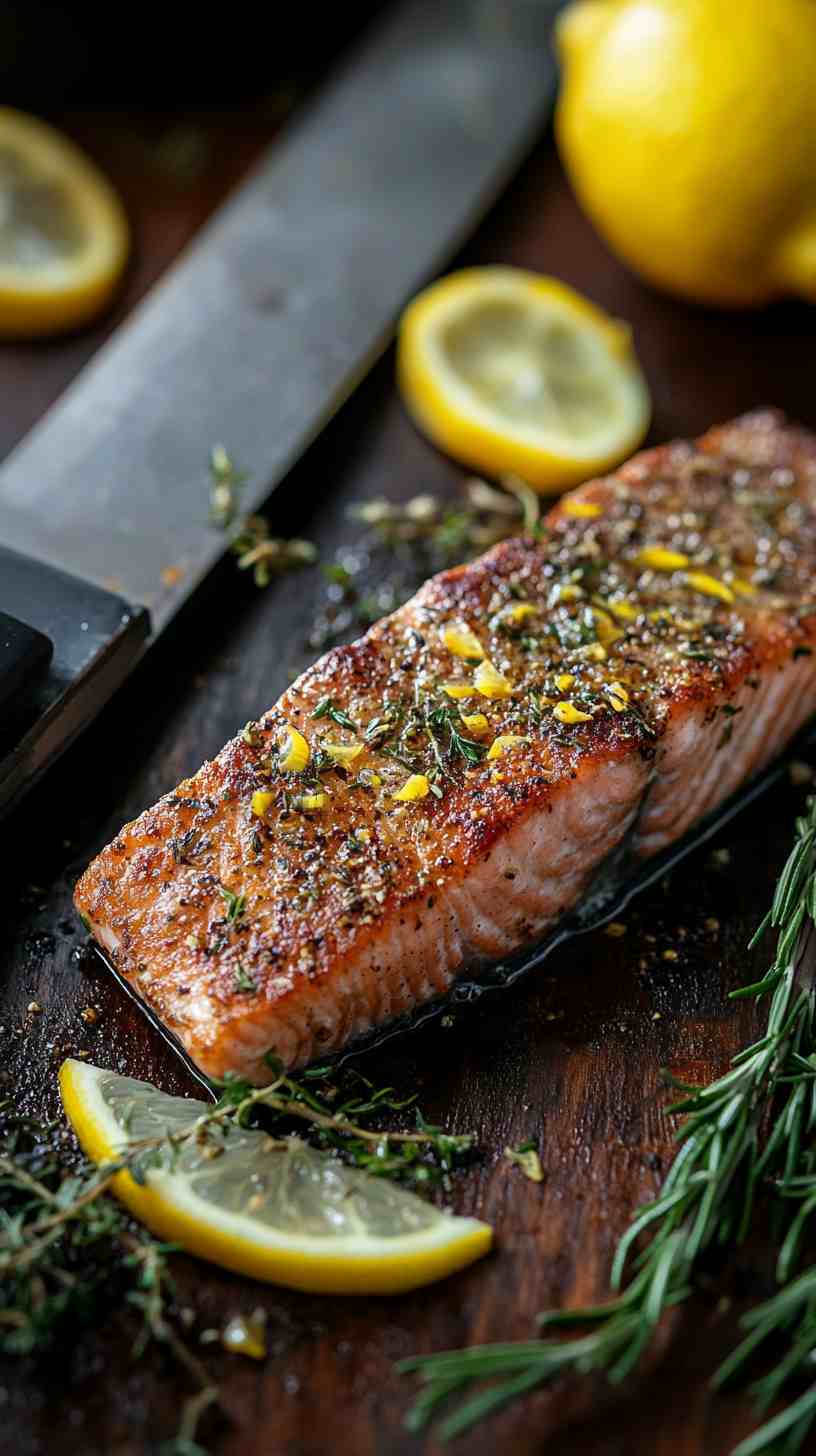 Lemon Herb Air Fryer Salmon Fillets