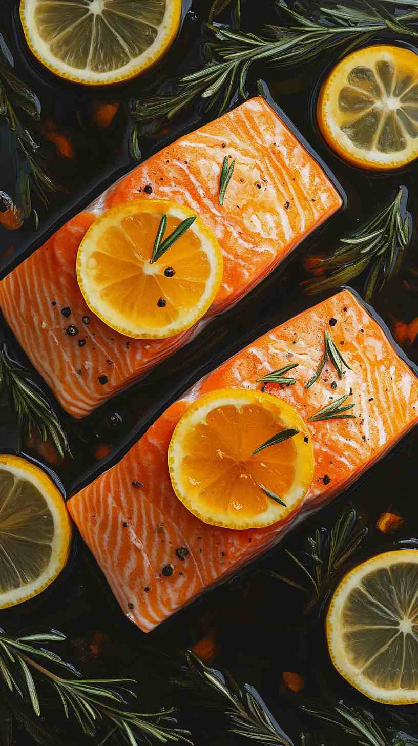 Lemon Herb Air Fryer Salmon Fillets