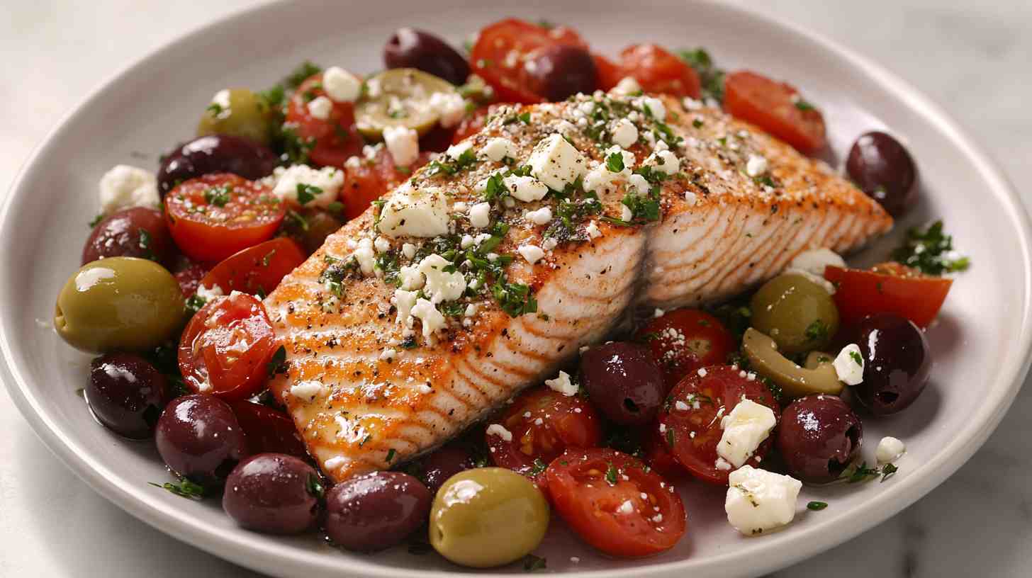 Mediterranean Style Air Fryer Salmon