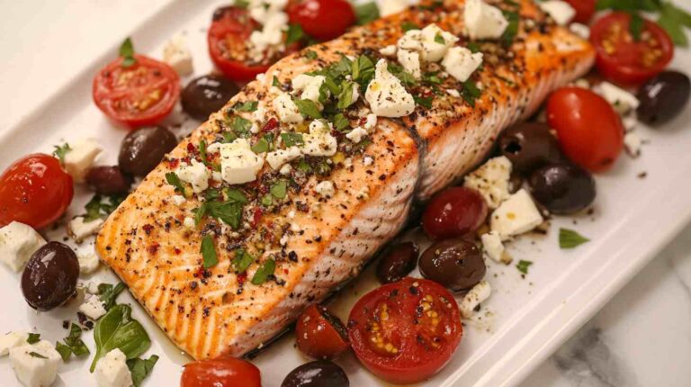 Mediterranean Style Air Fryer Salmon