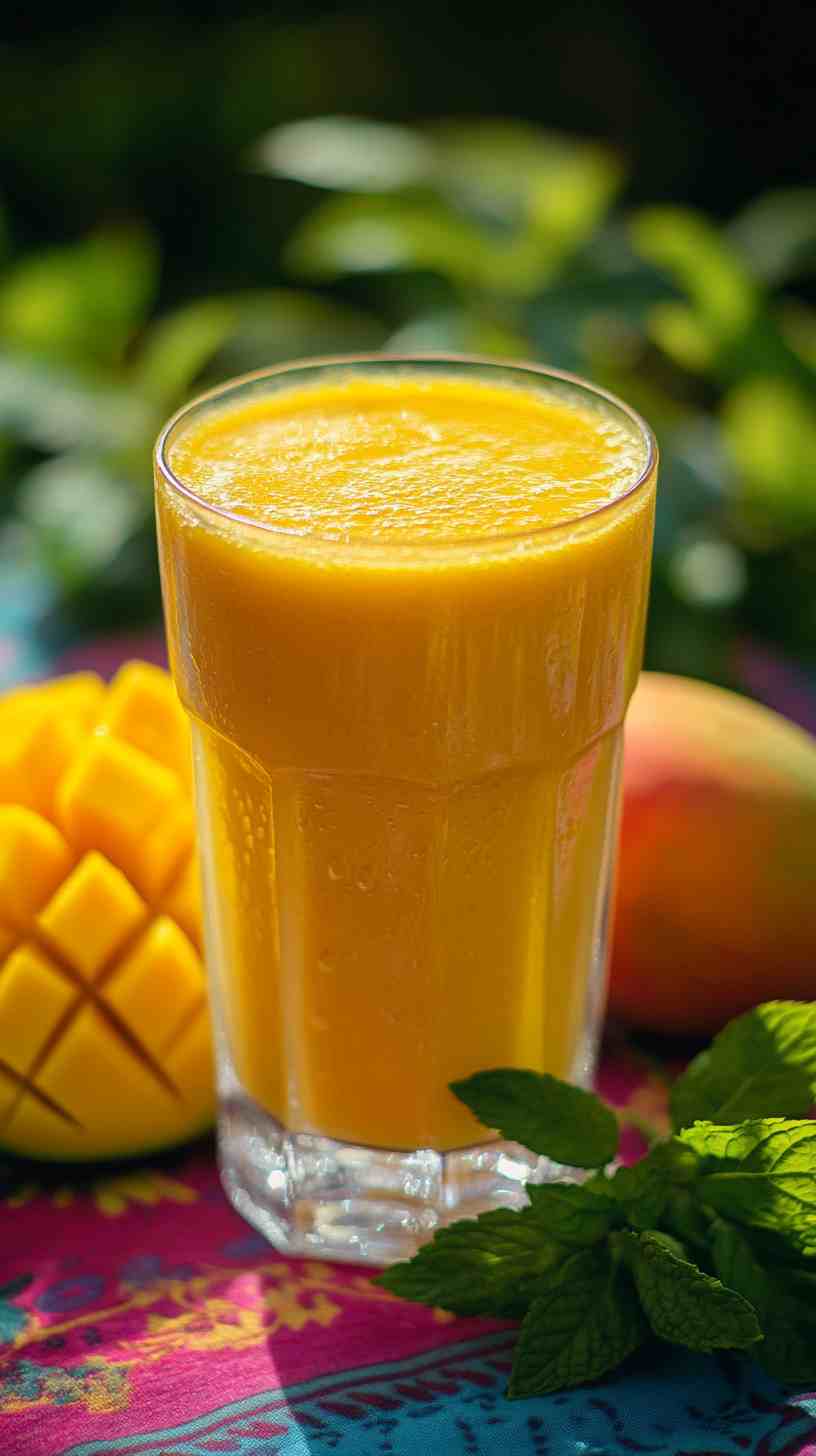 Refreshing Mango Mint Cooler Smoothie