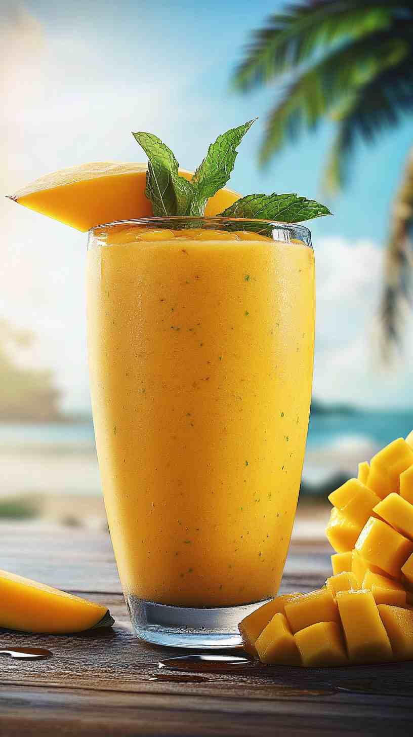 Refreshing Mango Mint Cooler Smoothie