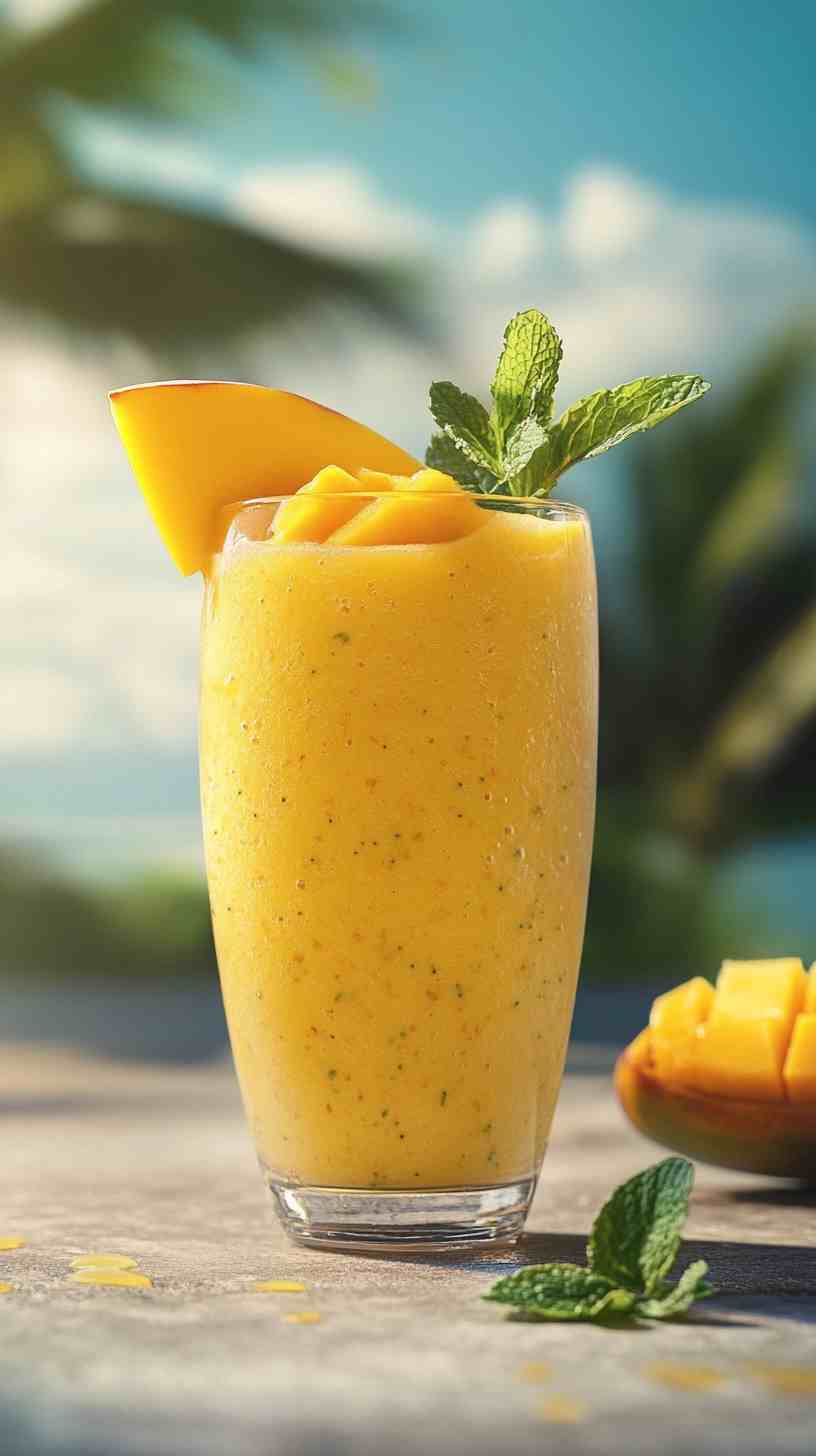 Refreshing Mango Mint Cooler Smoothie