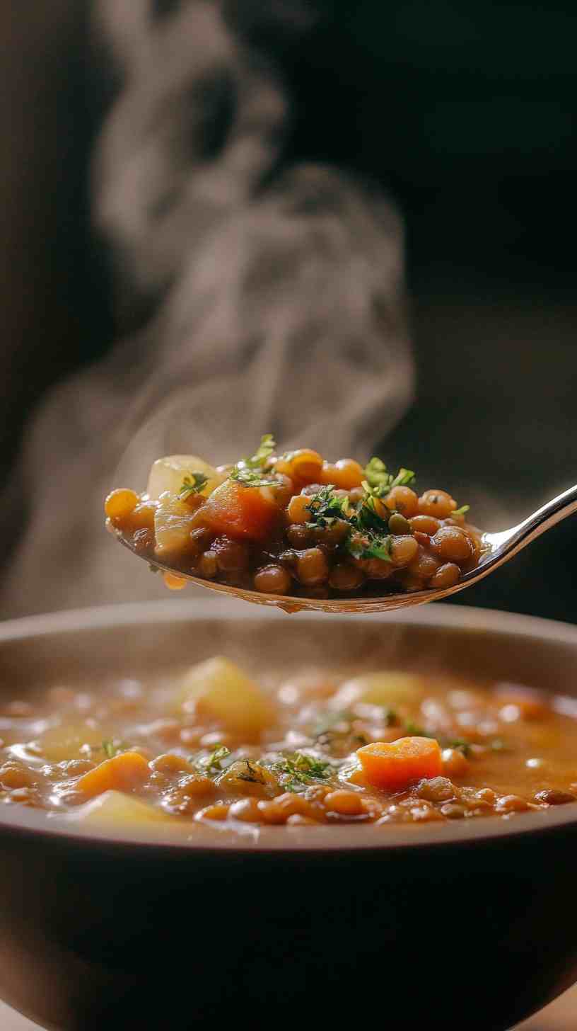 Savory Crock Pot Lentil Soup