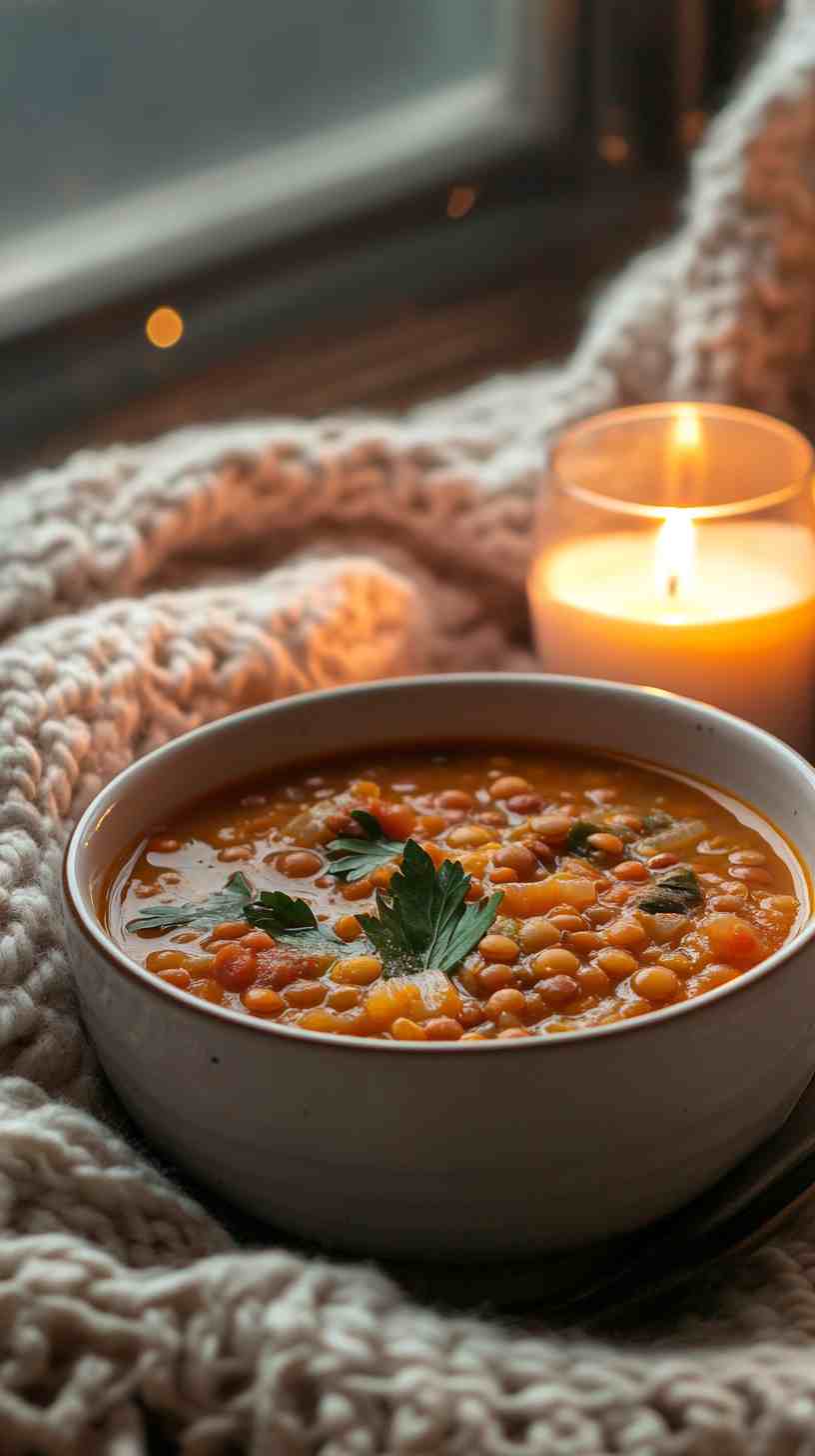 Savory Crock Pot Lentil Soup