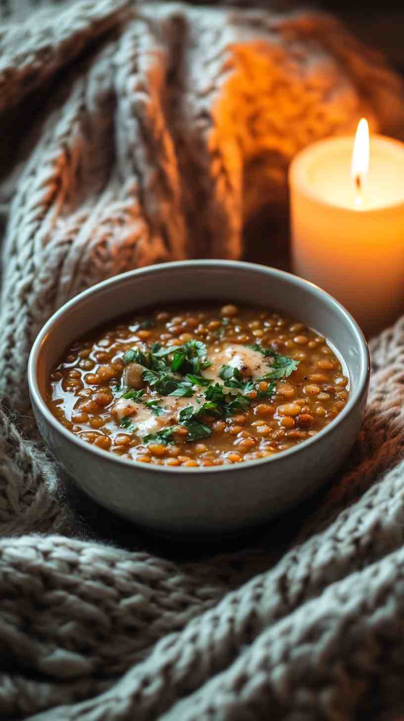 Savory Crock Pot Lentil Soup
