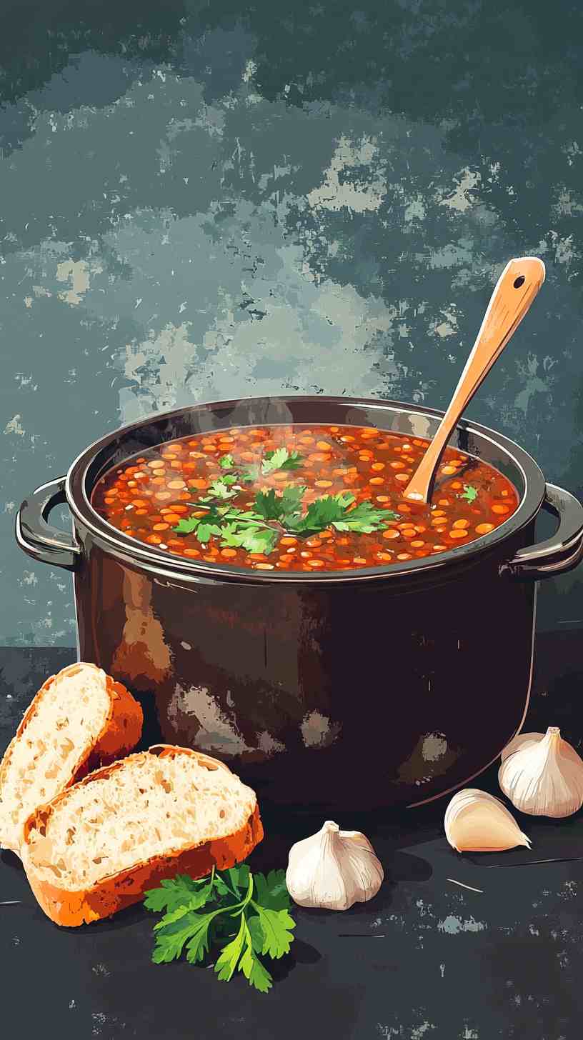 Savory Crock Pot Lentil Soup