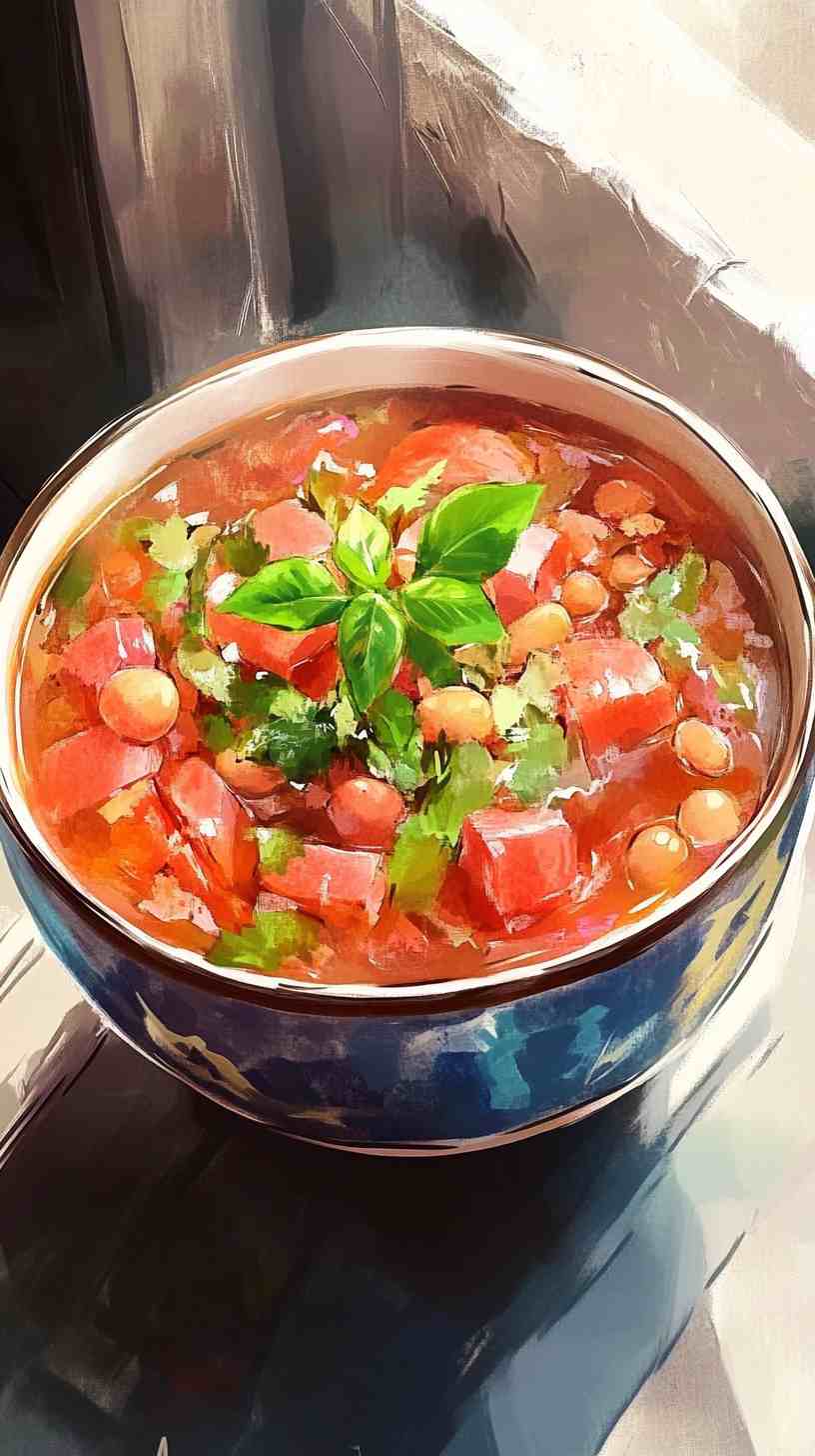 Simple Ham and Bean Soup in the Crock Pot