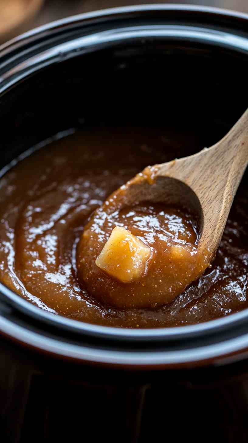 Slow Cooker Apple Butter with Brown Sugar and Cinnamon
