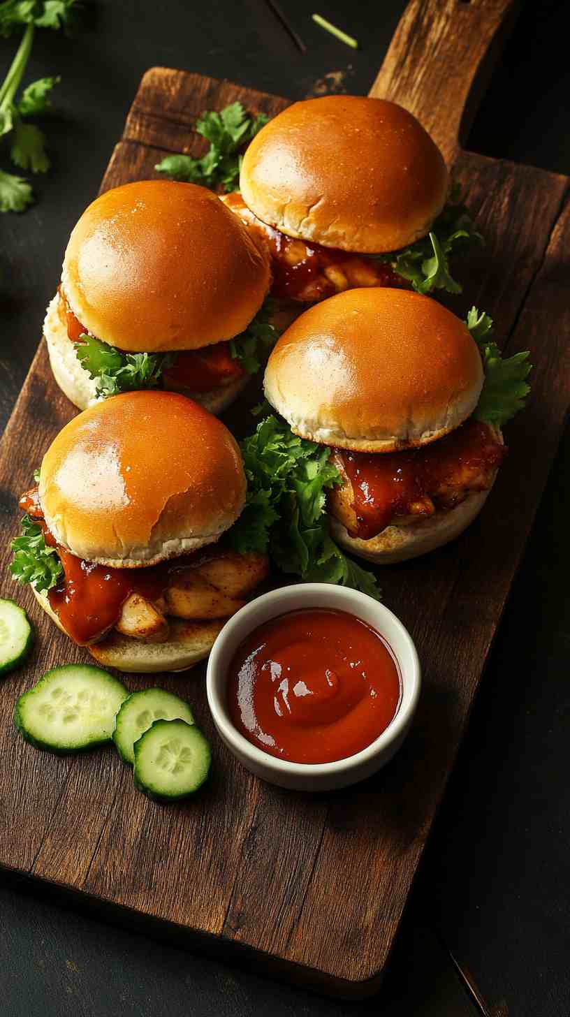 Slow-Cooker BBQ Chicken Sliders