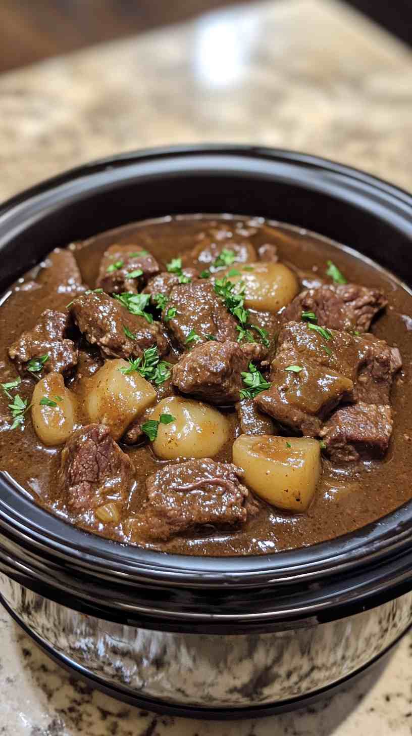 Slow Cooker Beef and Stout Casserole