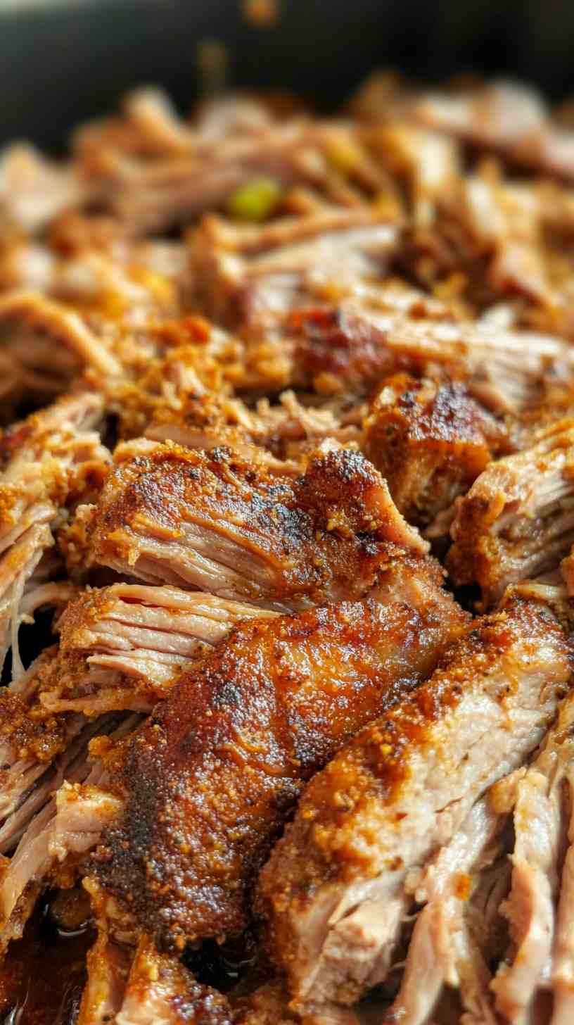 Slow Cooker Pulled Pork with a Savory Spice Rub
