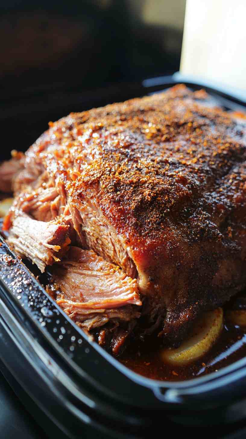 Slow Cooker Pulled Pork with a Savory Spice Rub