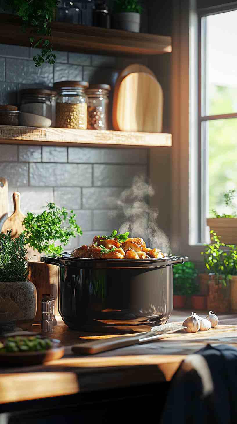 Smoky Maple BBQ Chicken in the Crockpot