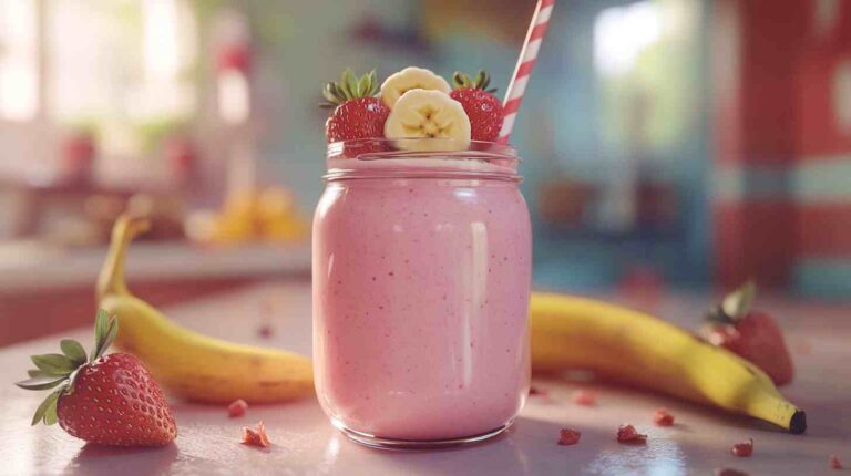 Smooth & Silky Strawberry Banana Smoothie