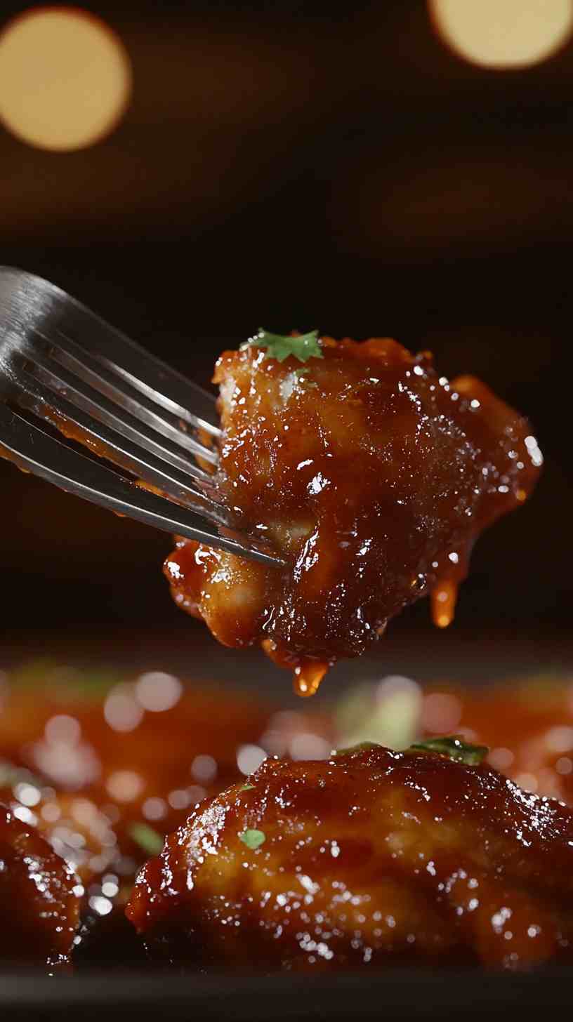 Sticky Honey Garlic BBQ Chicken in the Slow Cooker