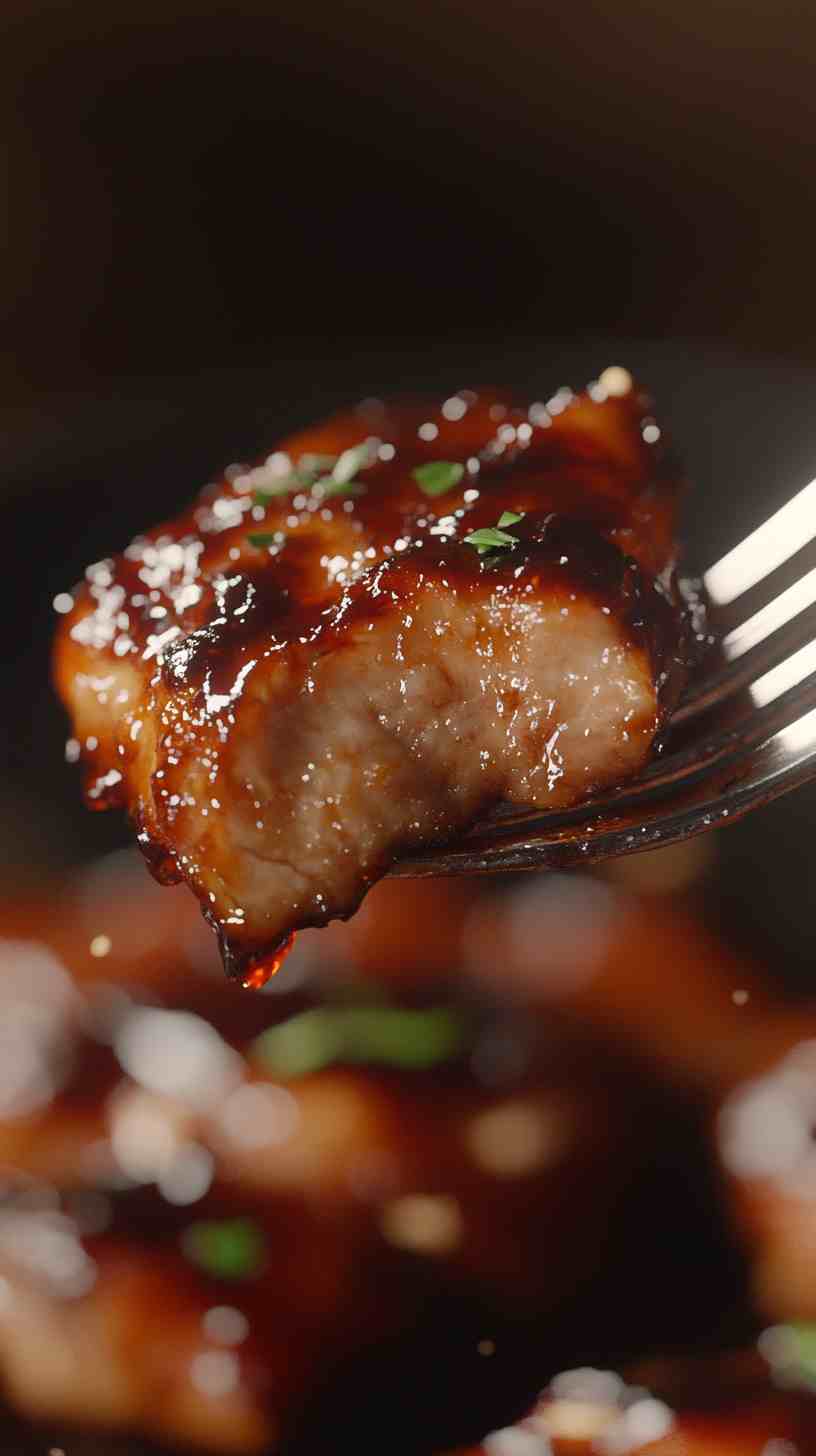 Sticky Honey Garlic BBQ Chicken in the Slow Cooker