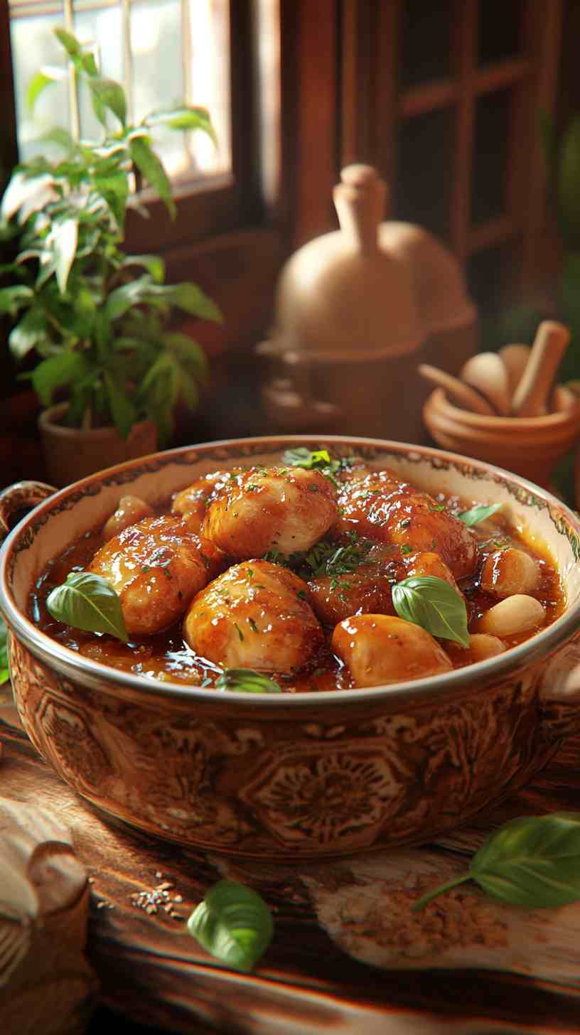Sticky Honey Garlic BBQ Chicken in the Slow Cooker