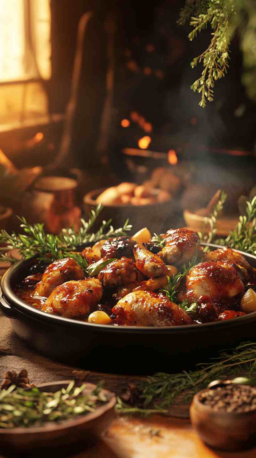 Sticky Honey Garlic BBQ Chicken in the Slow Cooker