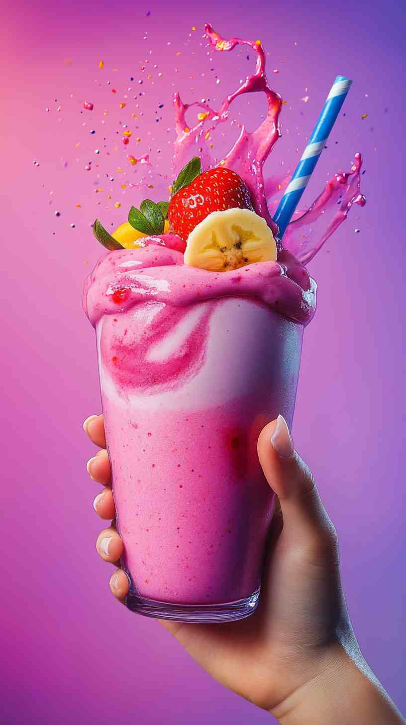 Strawberry Banana Burst of Energy Smoothie