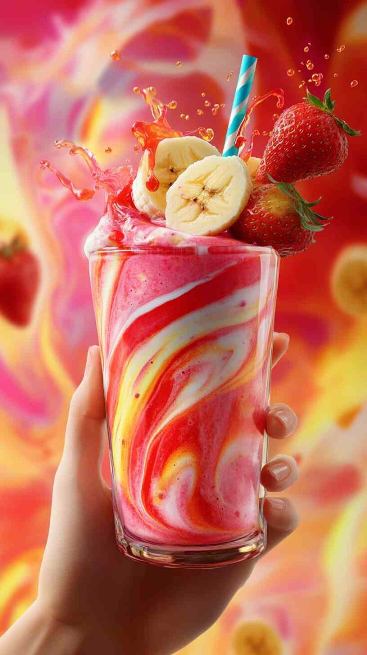 Strawberry Banana Burst of Energy Smoothie