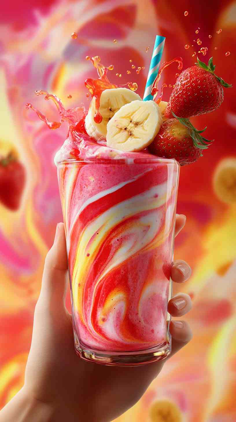 Strawberry Banana Burst of Energy Smoothie