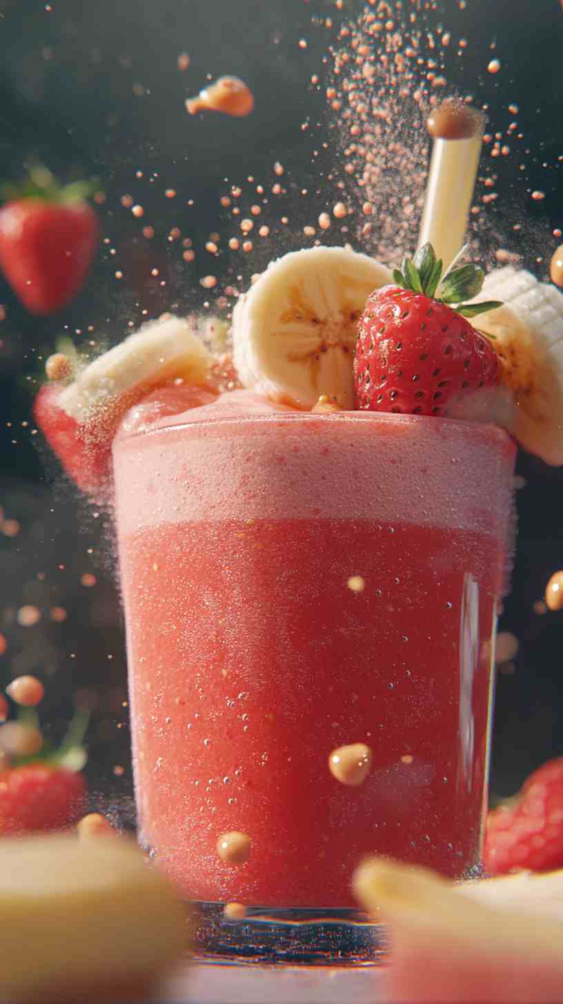 Strawberry Banana Burst of Energy Smoothie