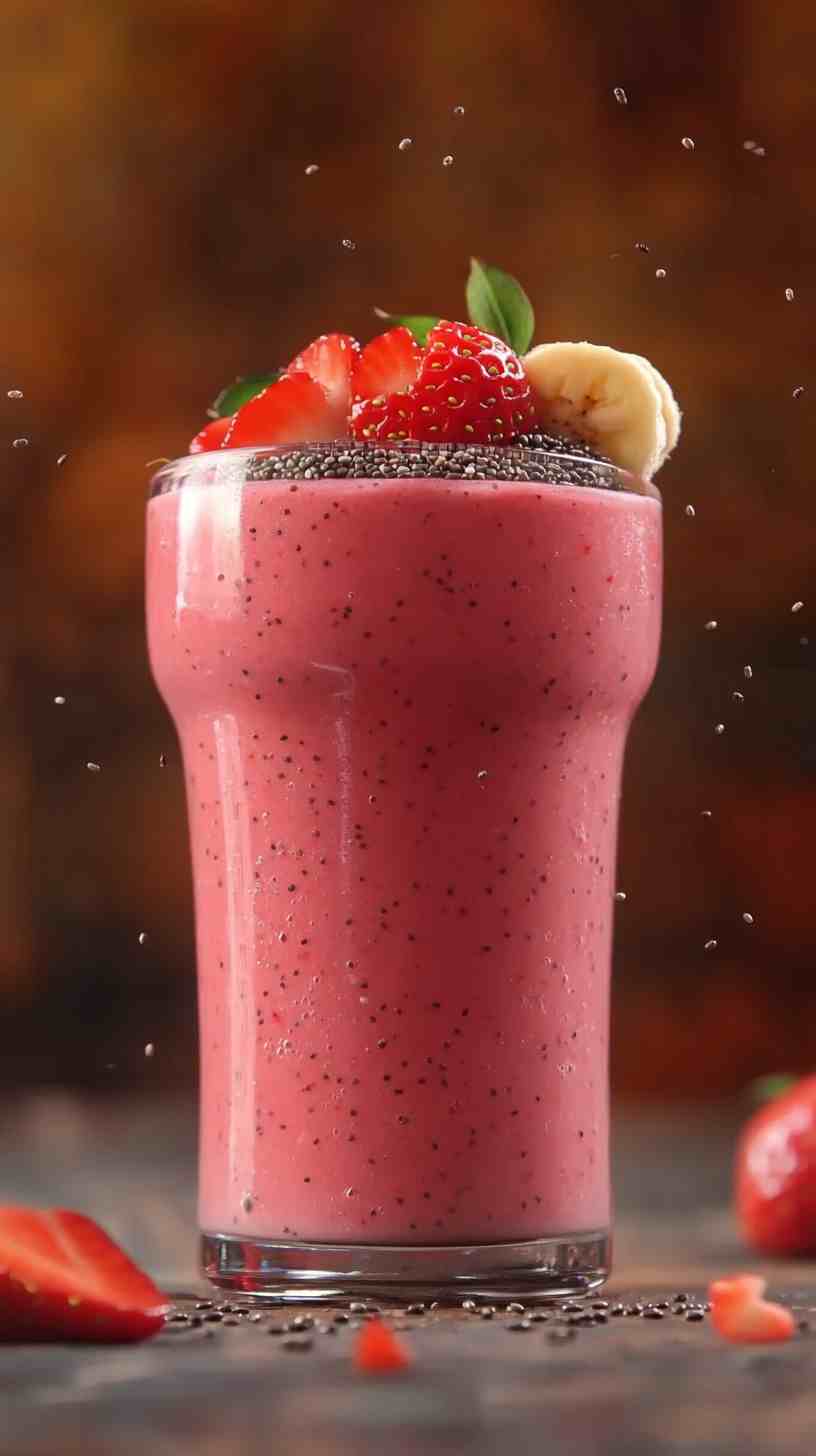 Strawberry Banana Burst of Energy Smoothie