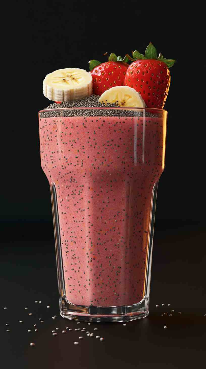 Strawberry Banana Burst of Energy Smoothie