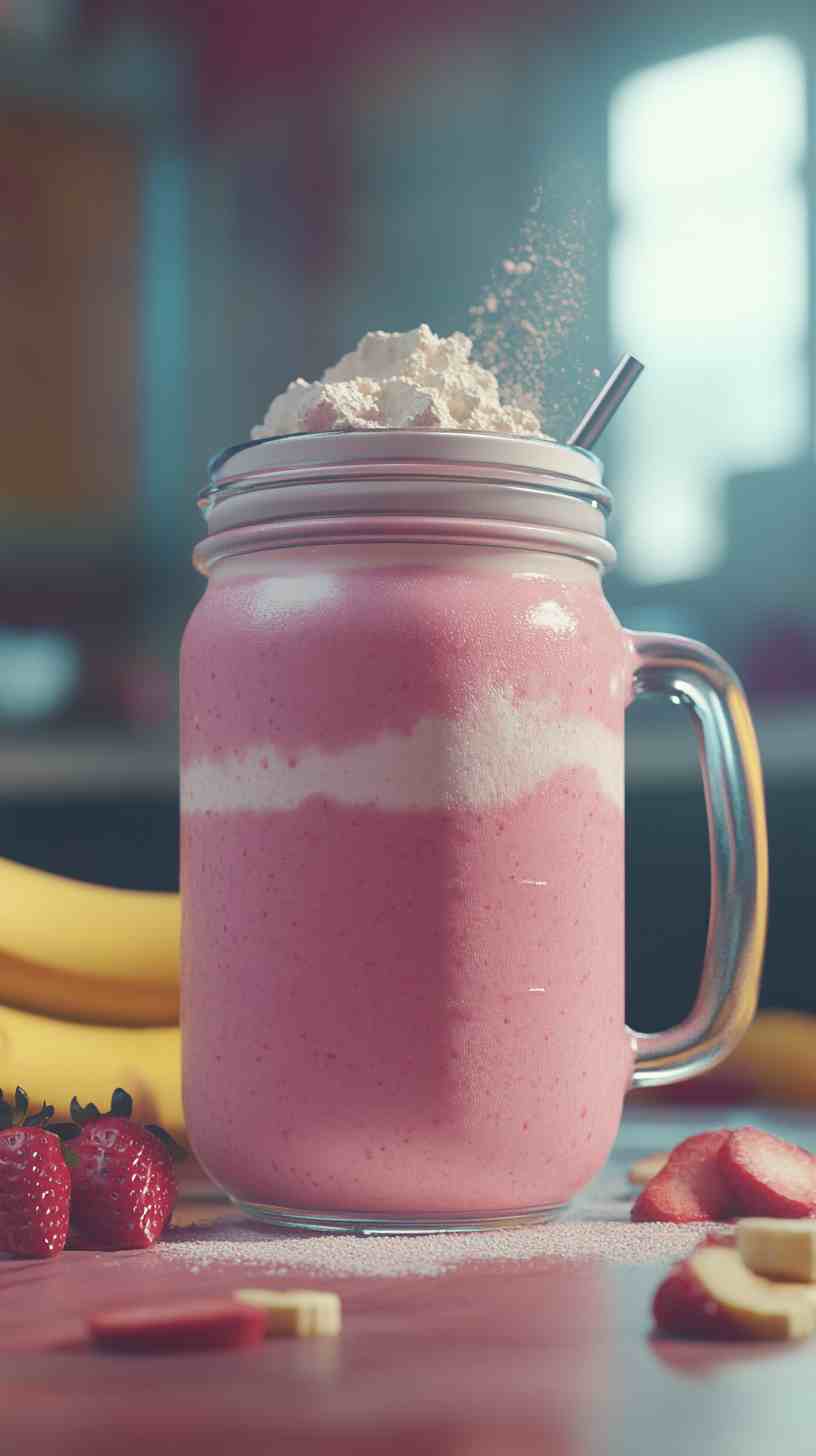 Strawberry Banana Protein Punch Smoothie