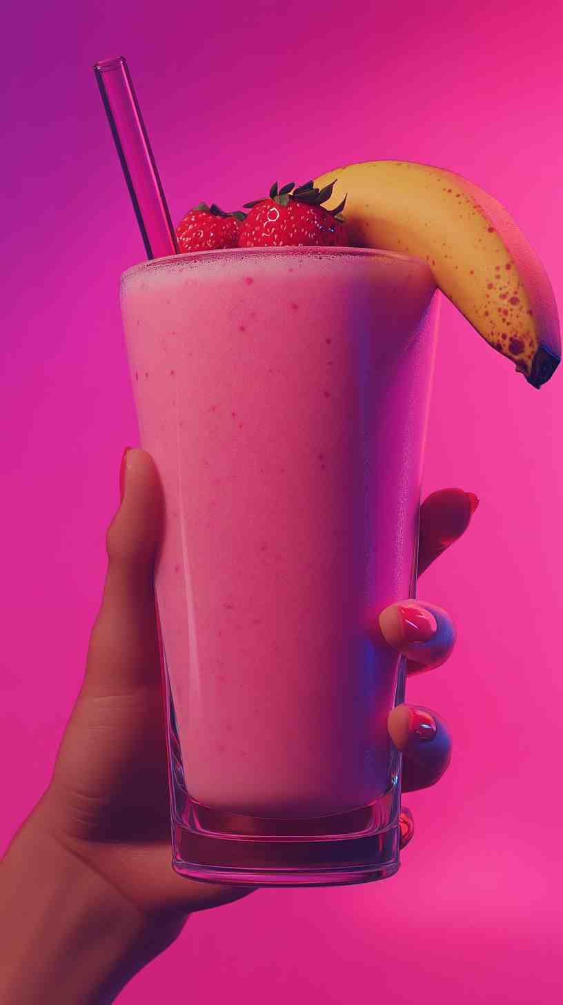 Strawberry Banana Protein Punch Smoothie