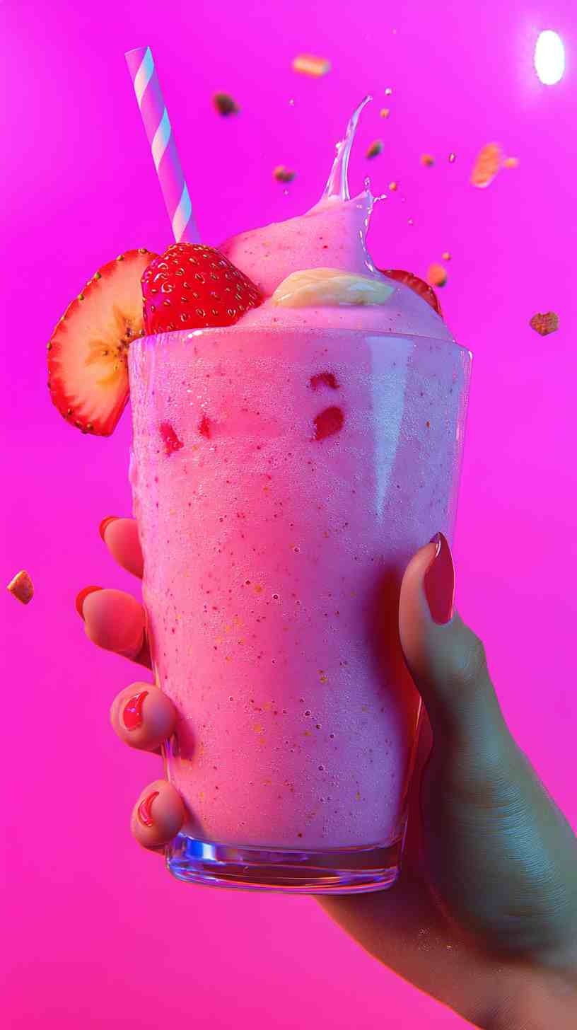 Strawberry Banana Protein Punch Smoothie