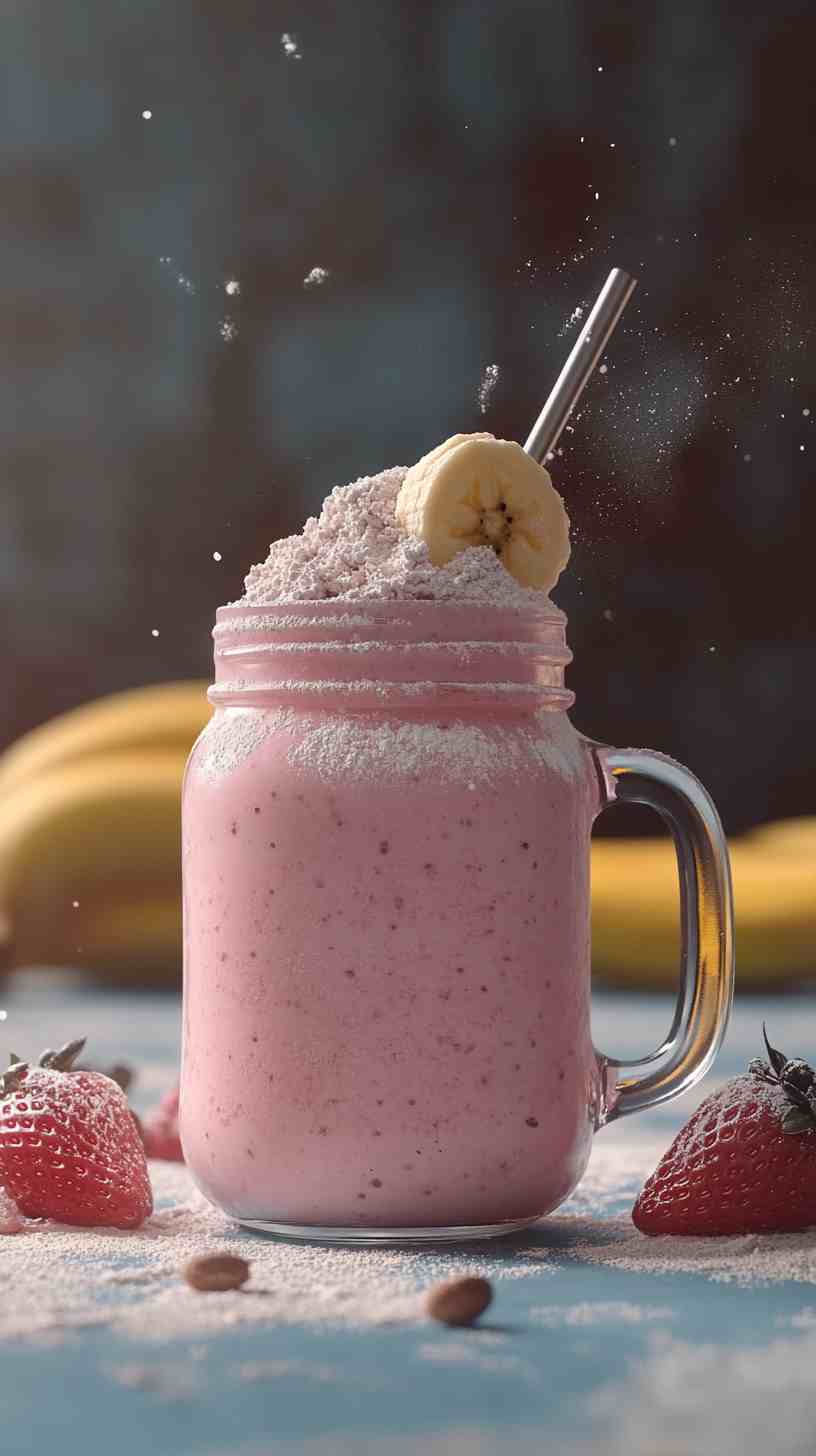 Strawberry Banana Protein Punch Smoothie