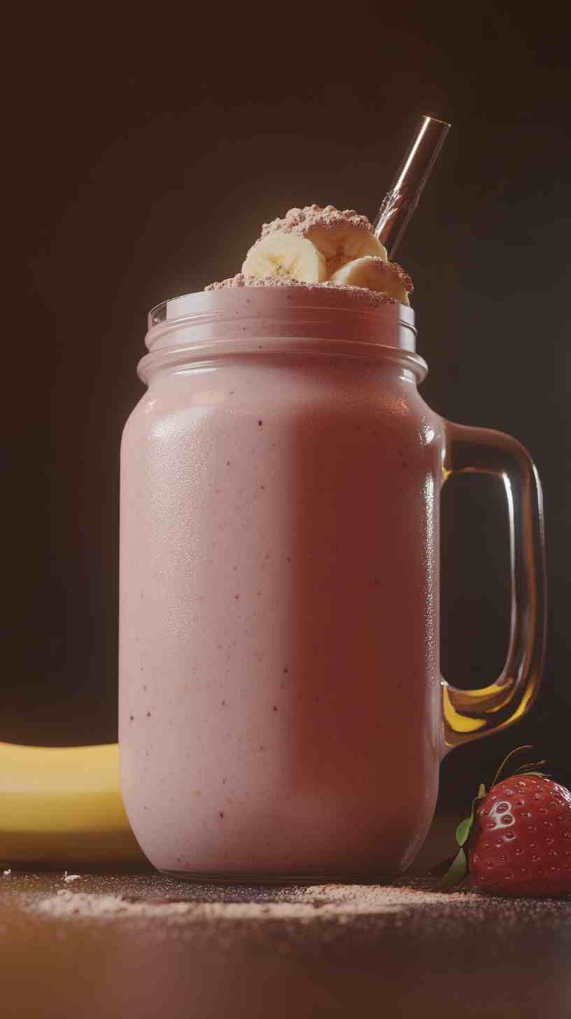 Strawberry Banana Protein Punch Smoothie
