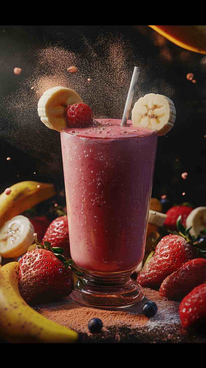 Strawberry Banana Protein Punch Smoothie