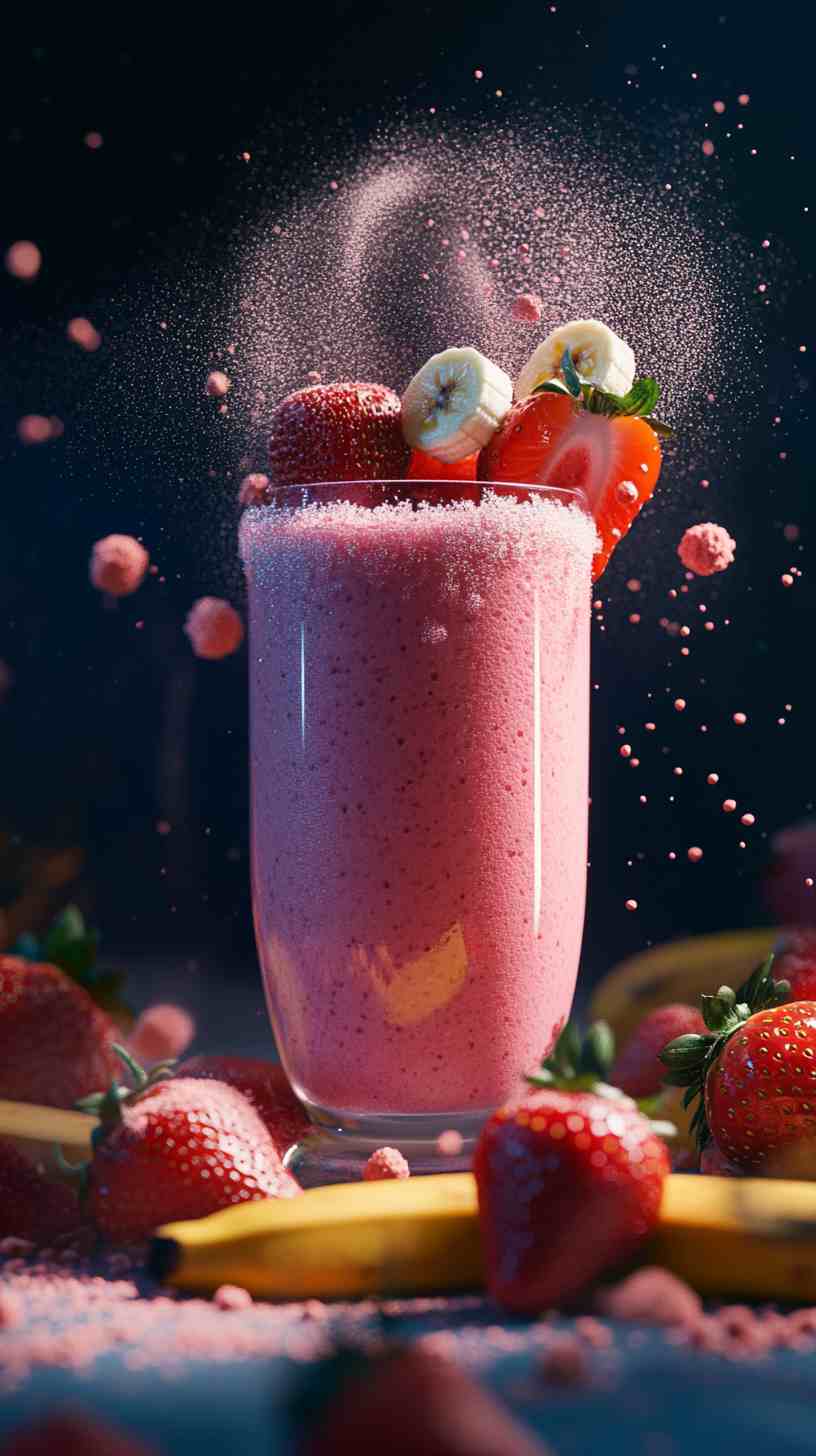Strawberry Banana Protein Punch Smoothie
