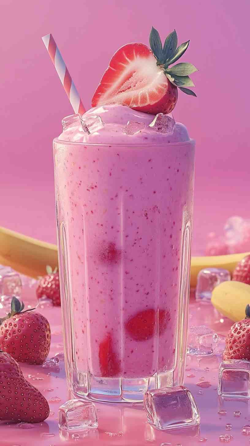 Sunshine Strawberry Banana Shake Smoothie