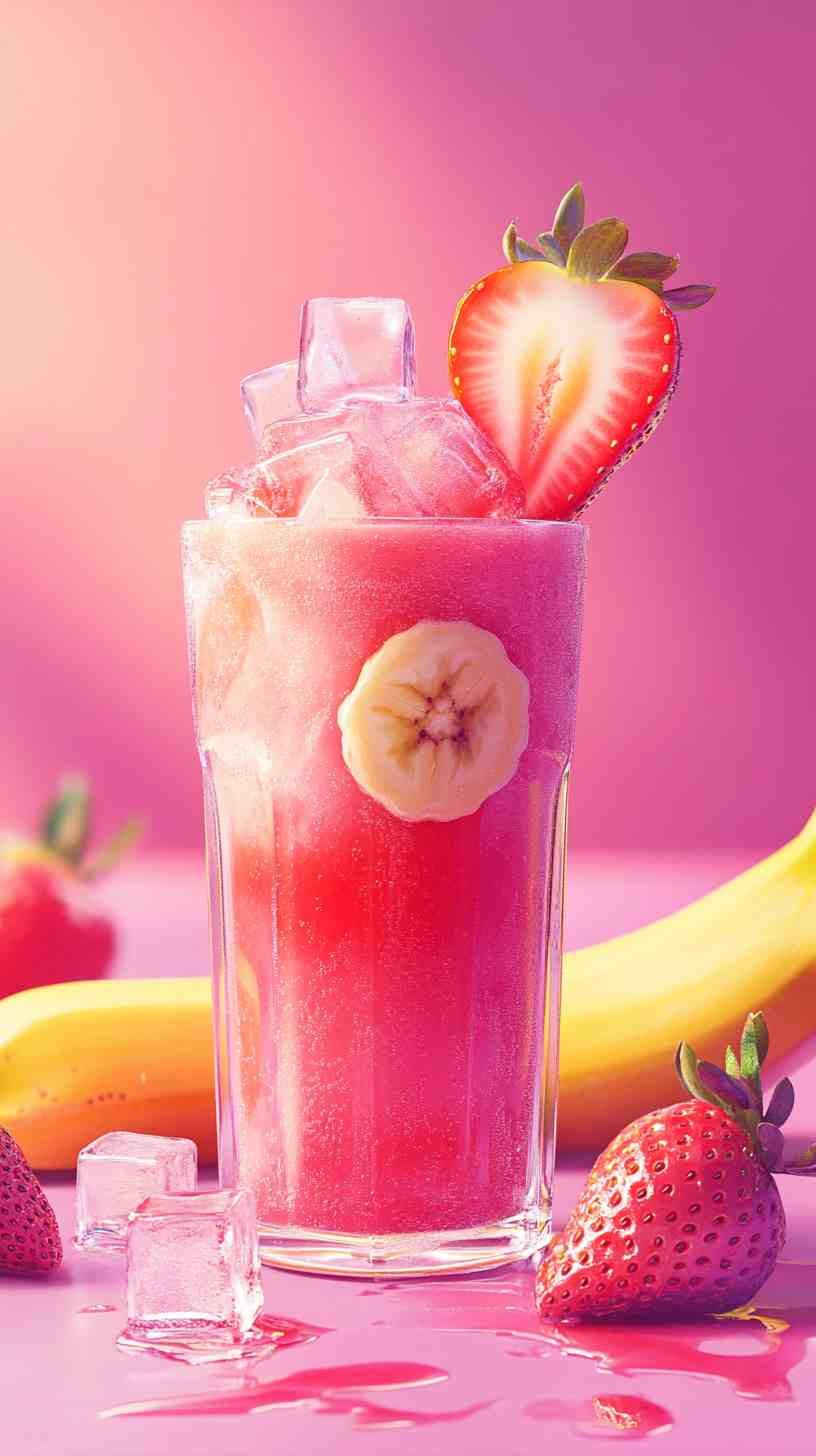 Sunshine Strawberry Banana Shake Smoothie