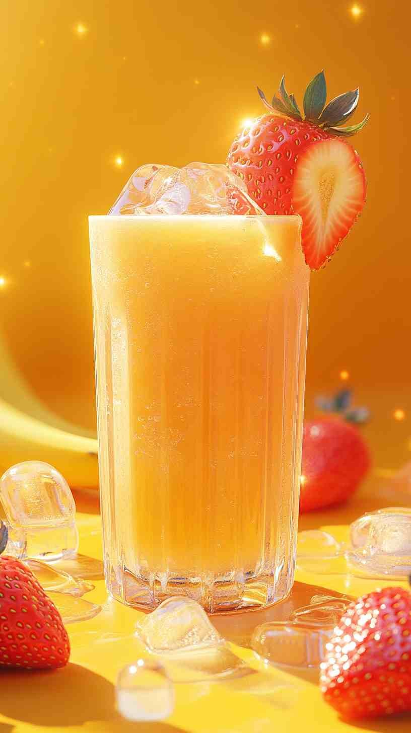 Sunshine Strawberry Banana Shake Smoothie