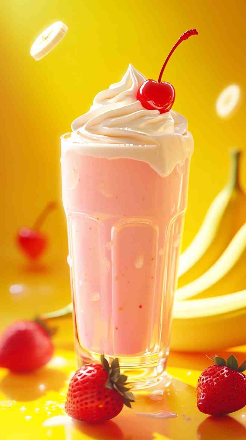 Sunshine Strawberry Banana Shake Smoothie