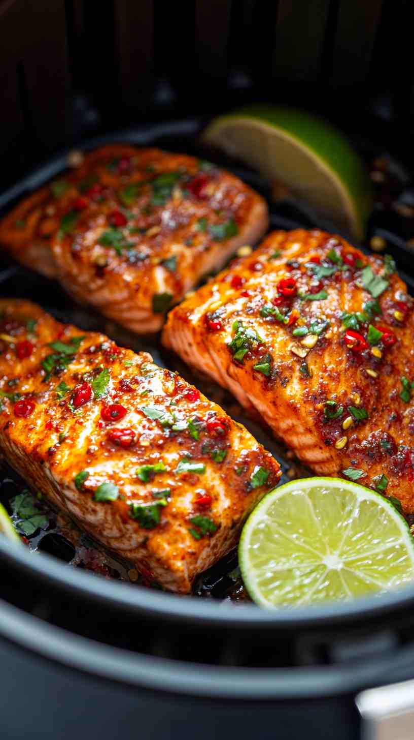 Sweet Chili Air Fryer Salmon