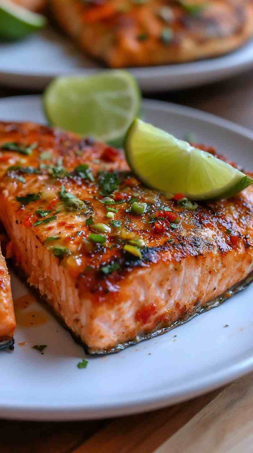 Sweet Chili Air Fryer Salmon