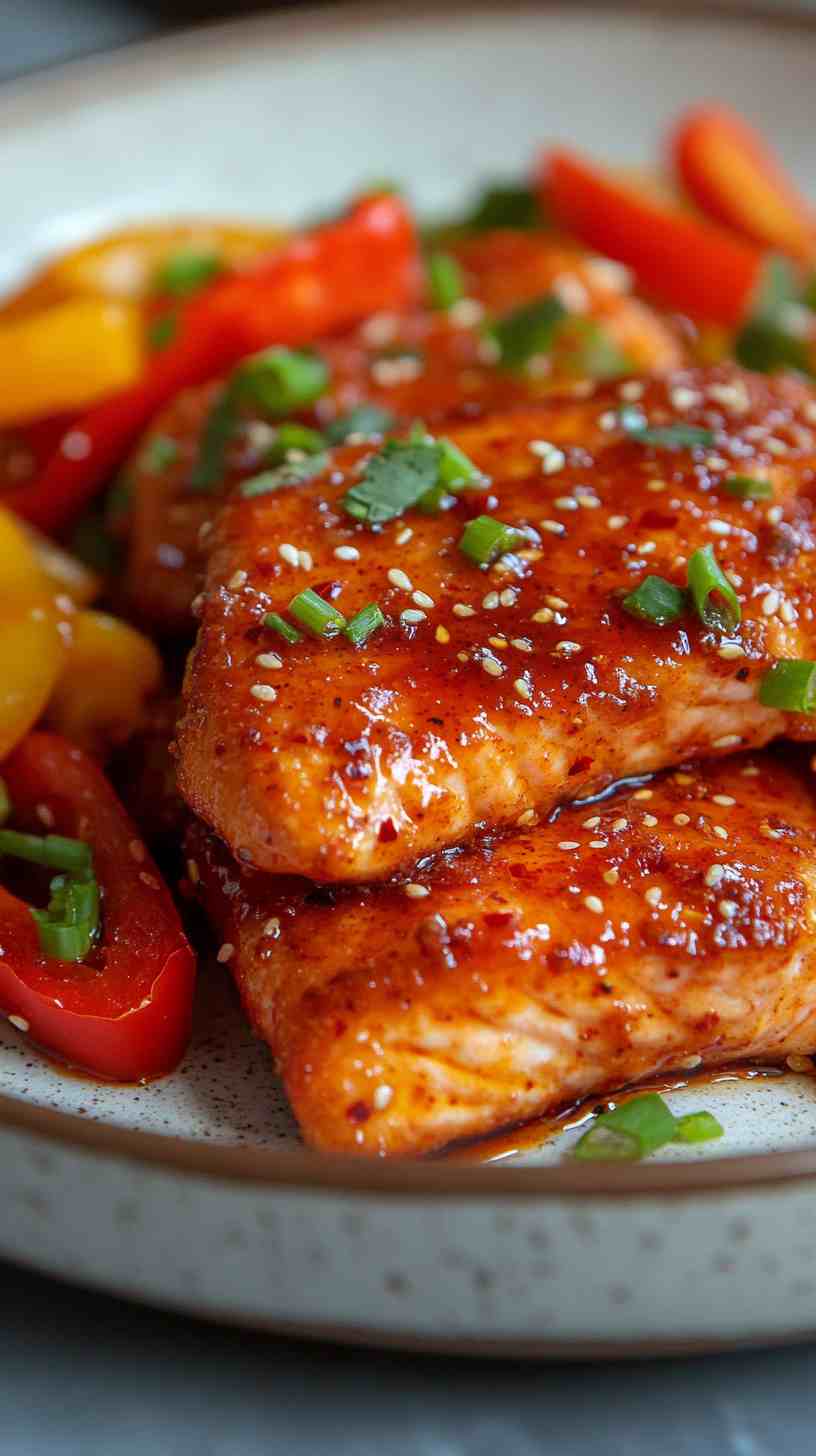 Sweet Chili Air Fryer Salmon