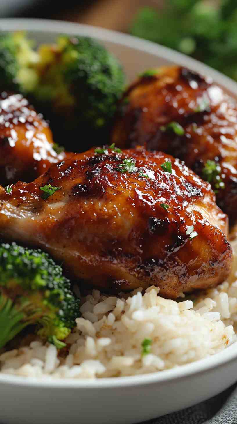 Sweet & Spicy BBQ Chicken in the Slow Cooker