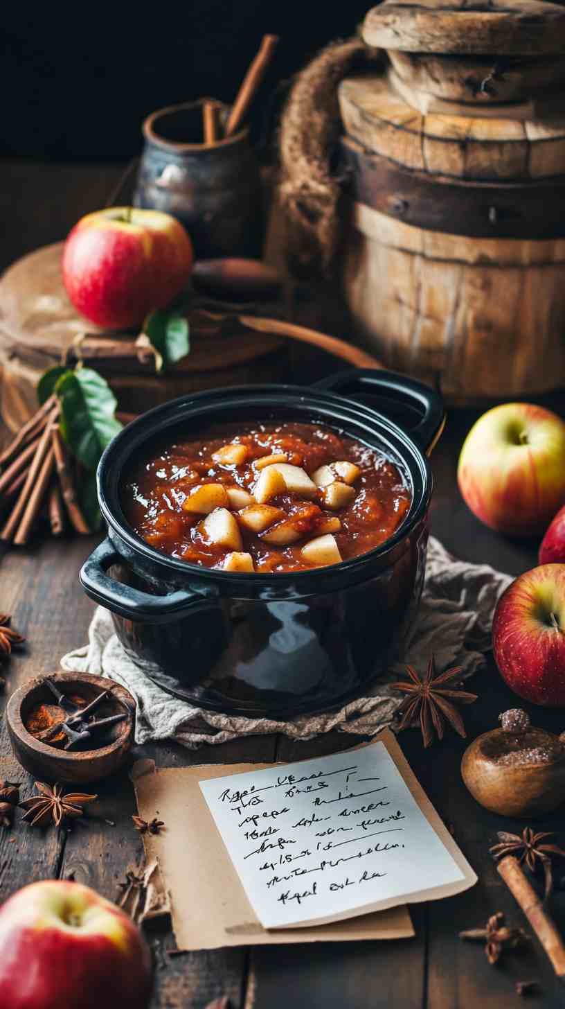 Sweet and Spicy Slow Cooker Apple Butter