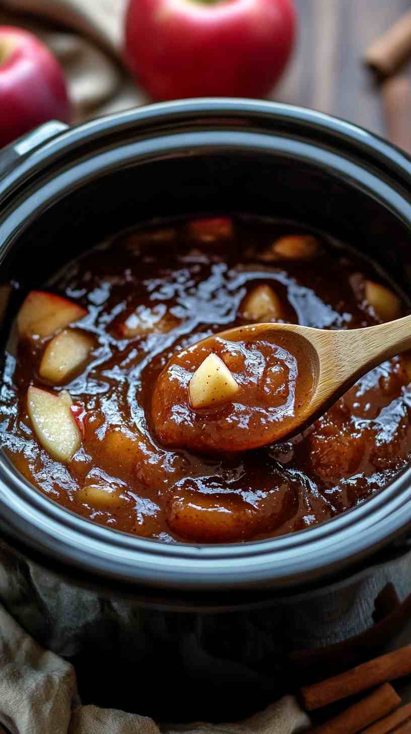 Sweet and Spicy Slow Cooker Apple Butter